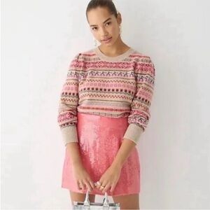 J.Crew Fair Isle Cherry Pattern Sweater